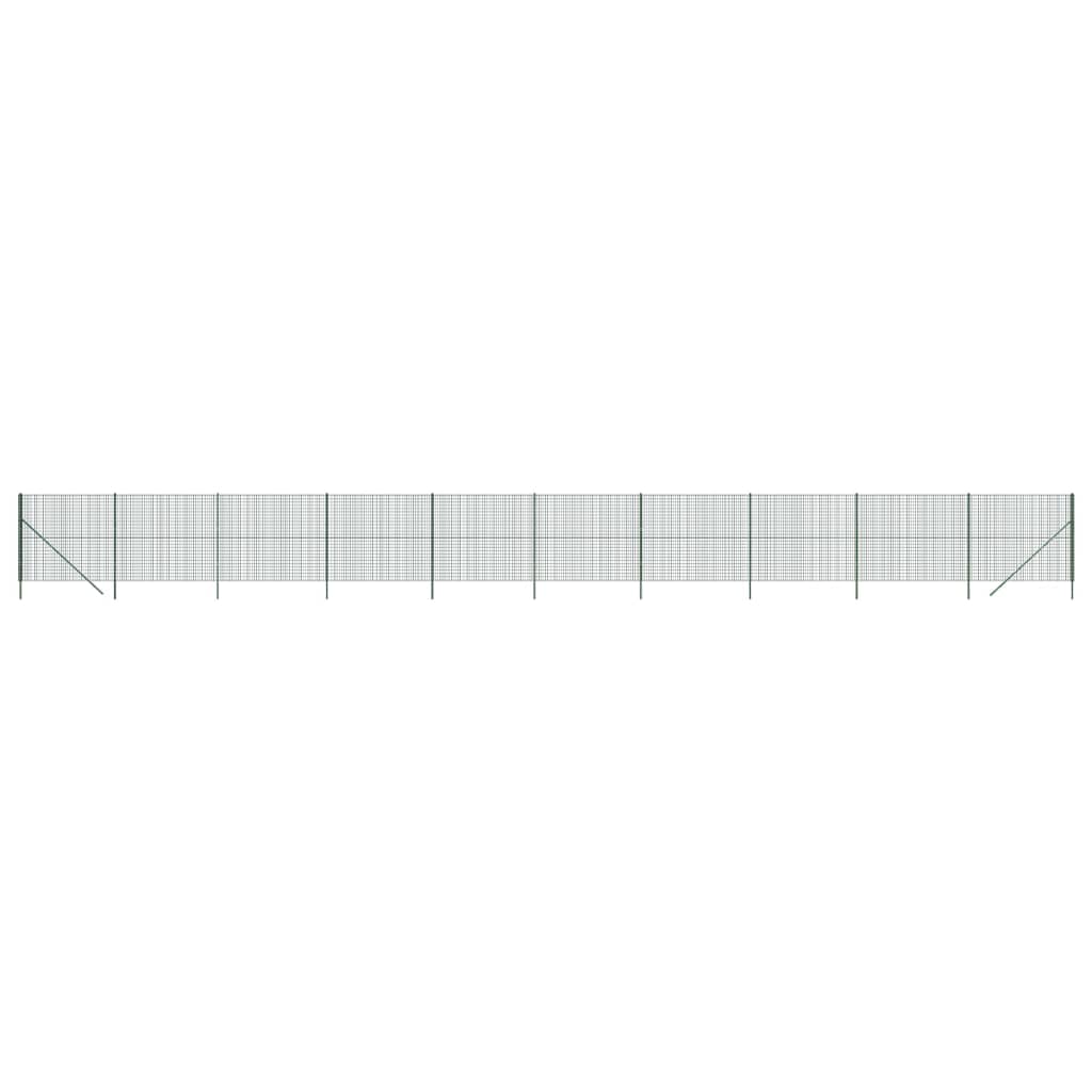 Vidaxl Wire Mesh Fet 1.4x25 M Galvaniserat stålgrönt