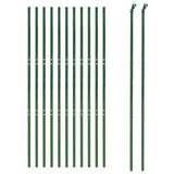 Vidaxl Fet Fet 1,6x25 m Galvanisé en acier vert