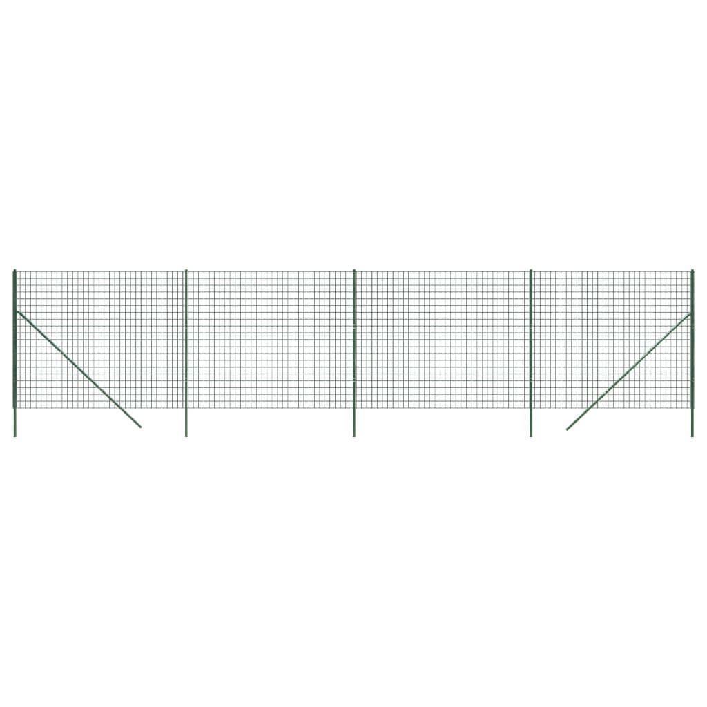 Vidaxl Fet Fet 2,2x10 m Galvanisé en acier vert