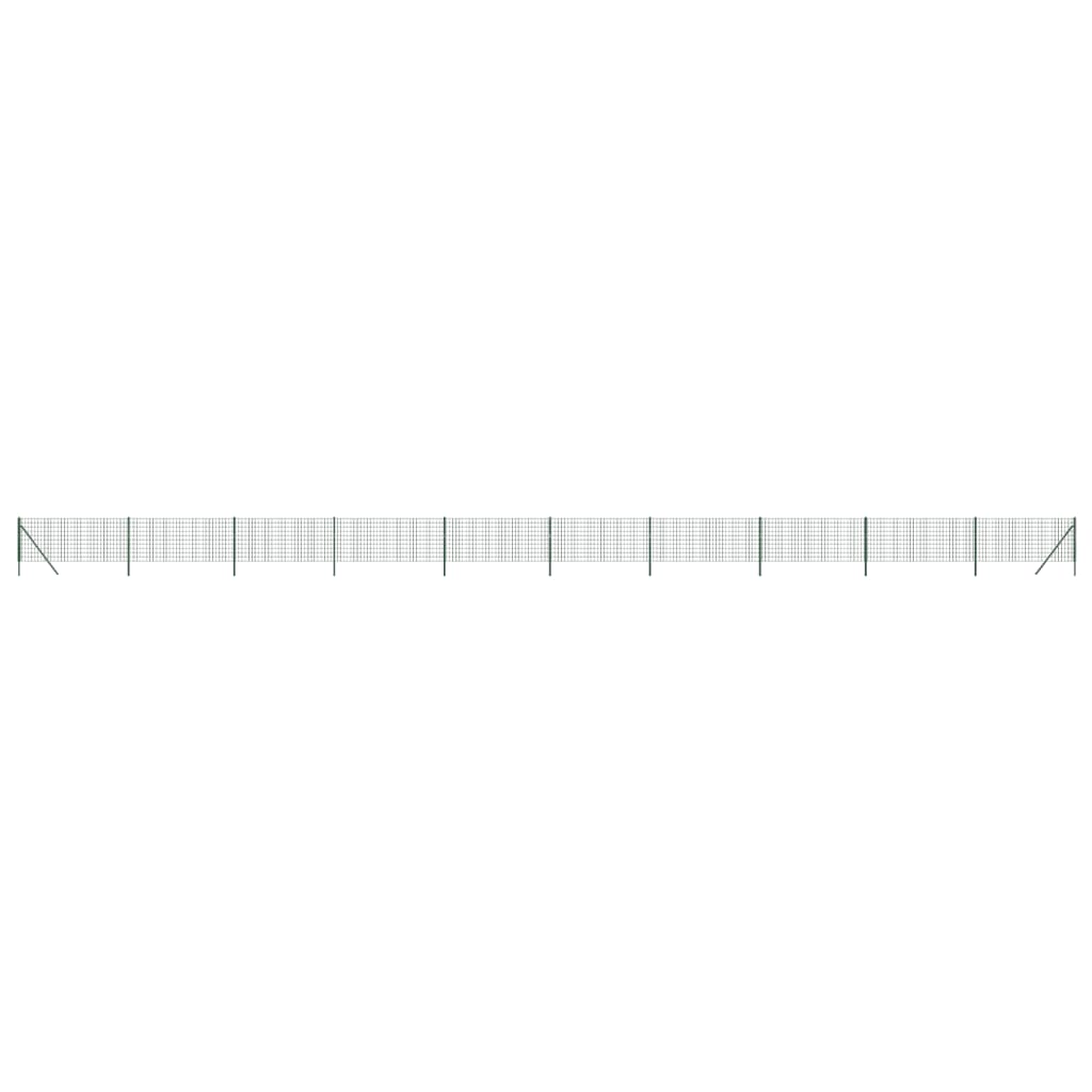 Clôture grillagée Vidaxxl 0,8x25 m acier galvanisé vert