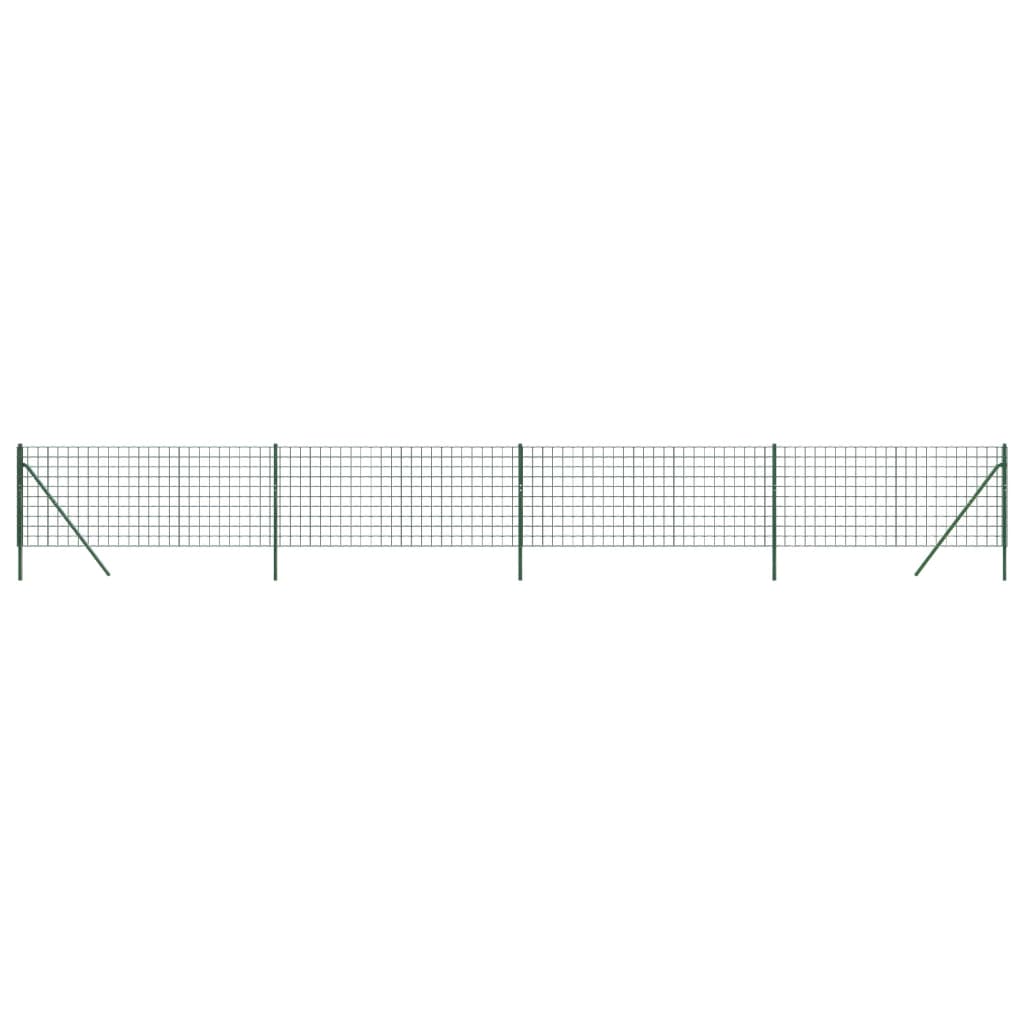 Vidaxxl clôture grillagée 1x10 m acier galvanisé vert