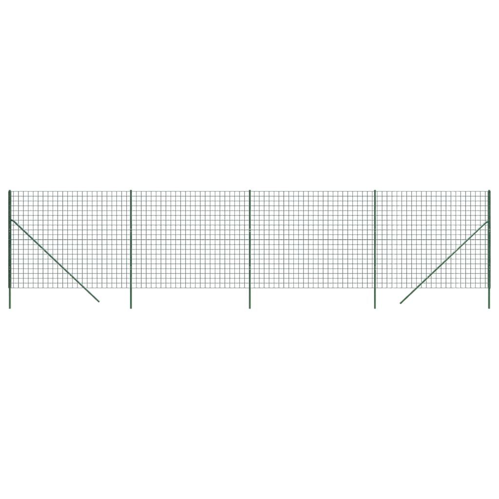 Vidaxl Fil Fet 1,6x10 m en acier galvanisé vert