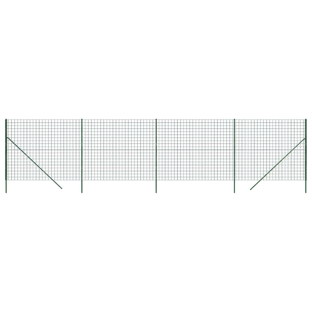 Vidaxxl clôture grillagée 2x10 m acier galvanisé vert