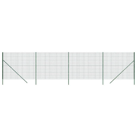 Vidaxxl clôture grillagée 2x10 m acier galvanisé vert