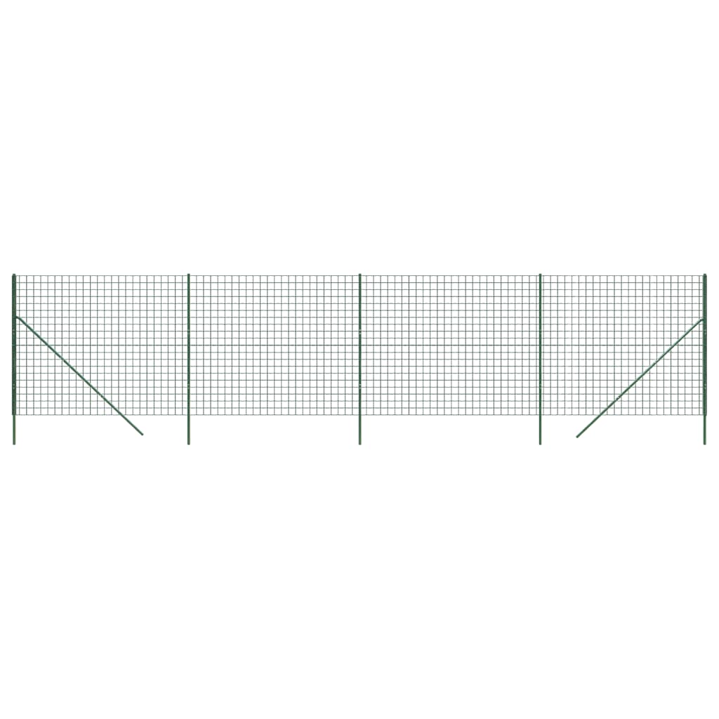 Vidaxl Wire mesh fet 2x10 m Galvanized Steel Green