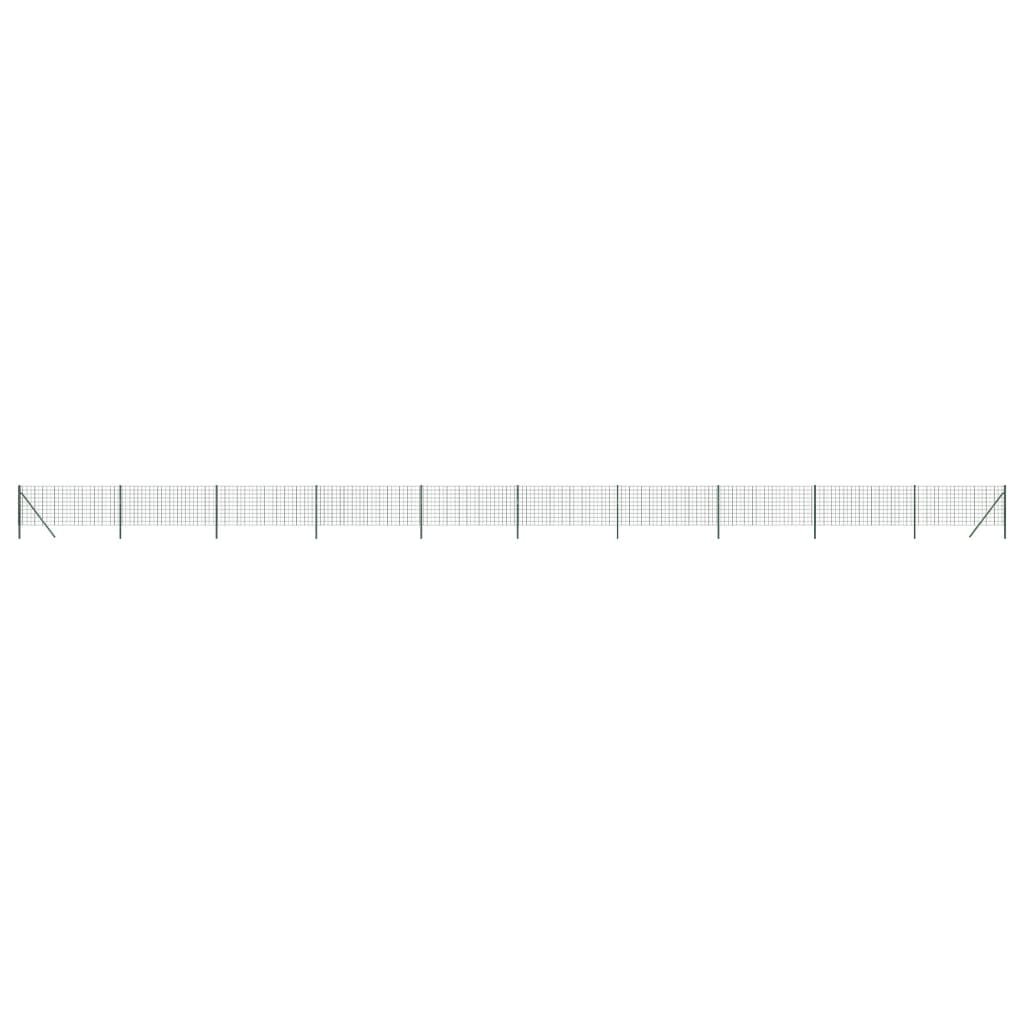 Clôture grillagée Vidaxxl 0,8x25 m acier galvanisé vert