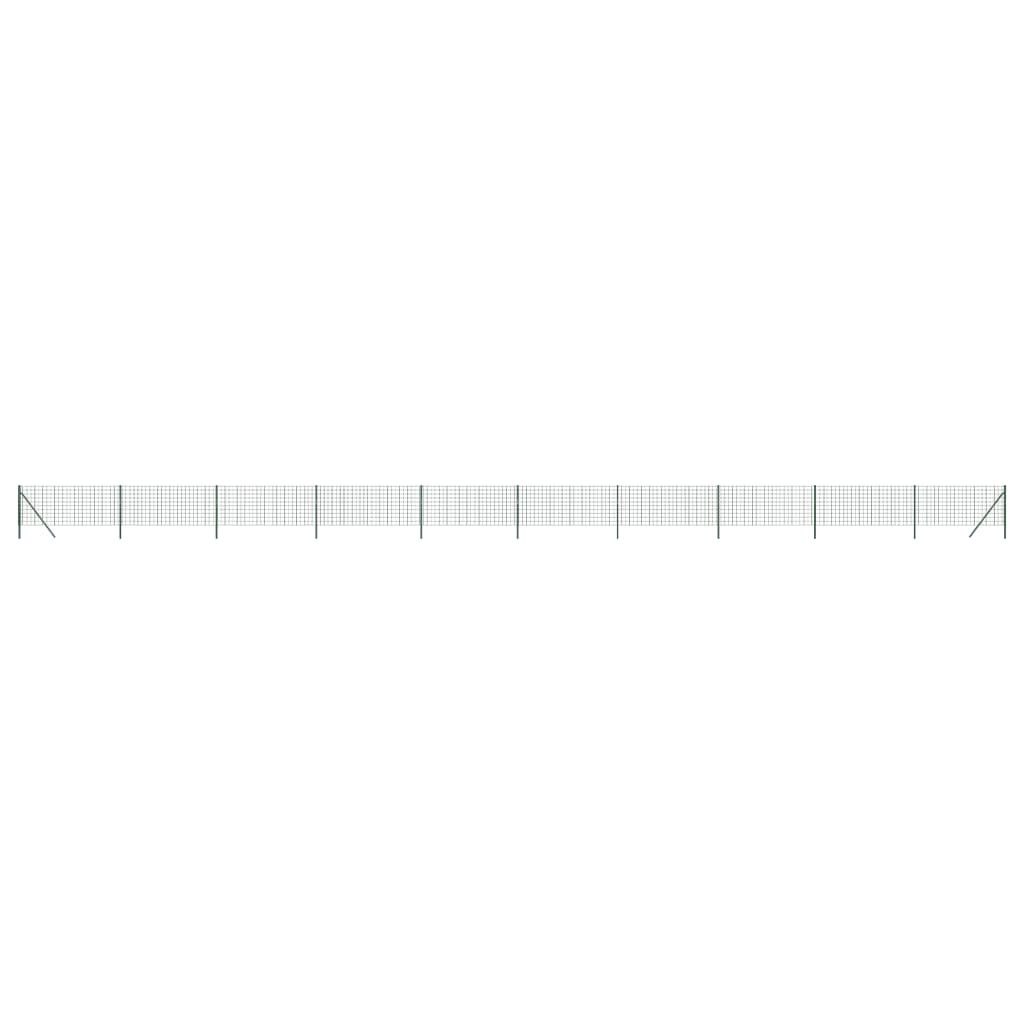 Vidaxxl clôture grillagée 1x25 m acier galvanisé vert