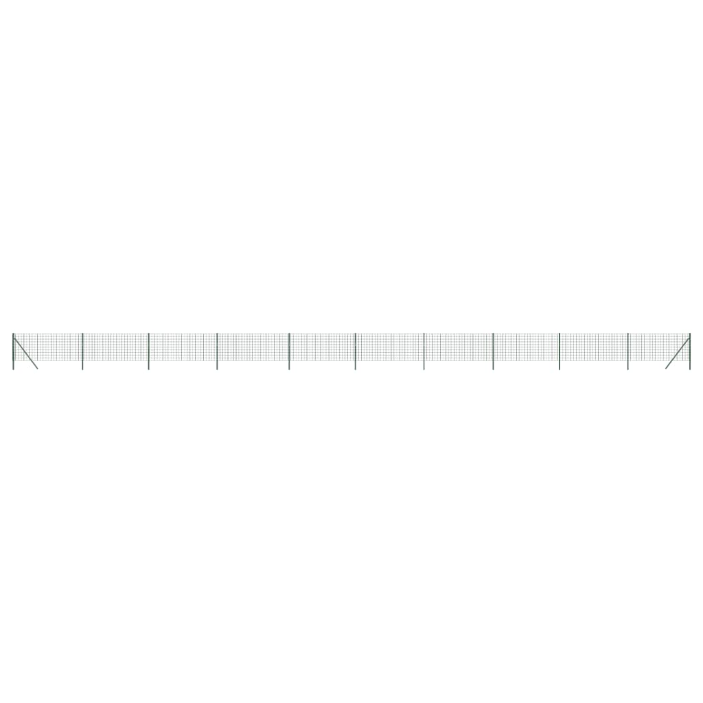 Vidaxl Fil Fet 1x25 M Galvanisé en acier vert