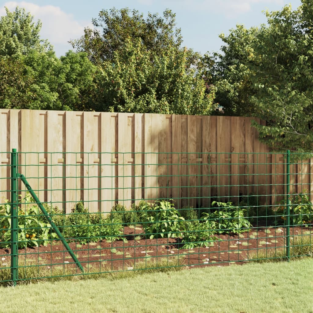 Vidaxxl clôture grillagée 1x25 m acier galvanisé vert