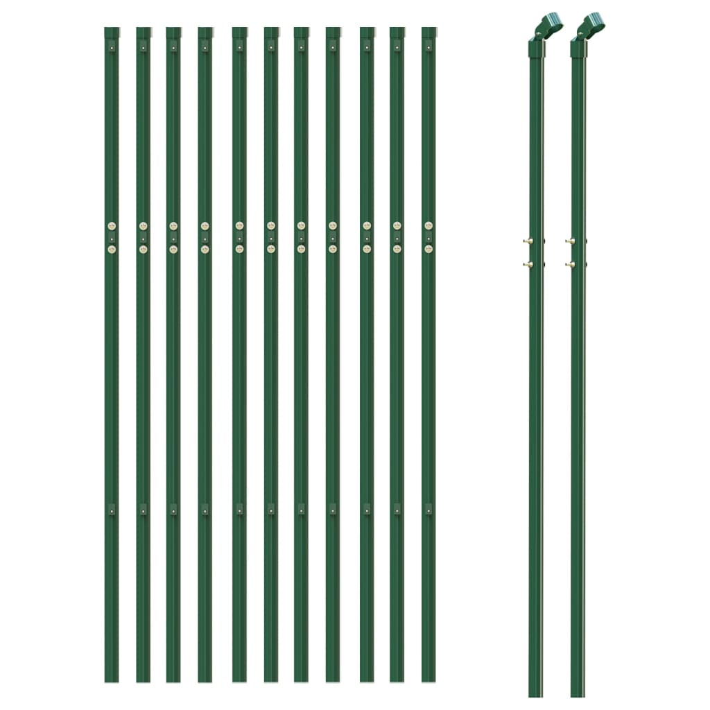 Vidaxl Mesh de alambre FET 1.1x25 M Galvanizado de acero verde