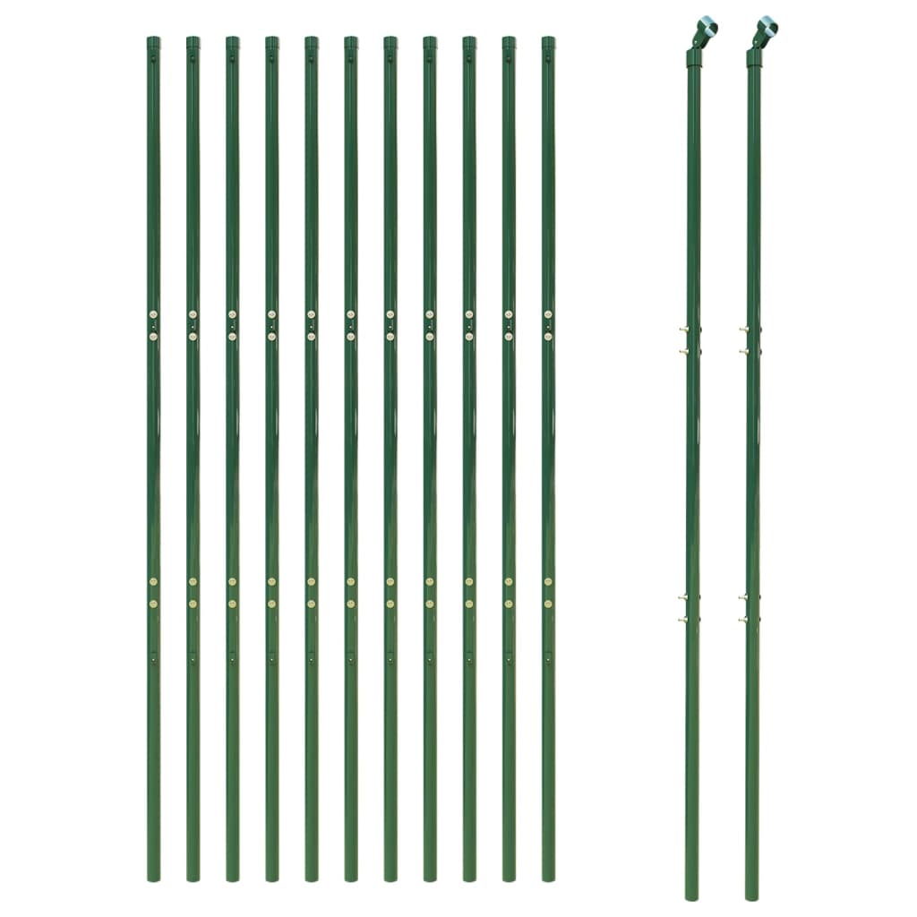 Vidaxl Mesh Mesh FET 2.2x25 M M M de acero galvanizado verde