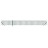Clôture grillagée Vidaxxl avec ancrages au sol 0,8x10 m vert