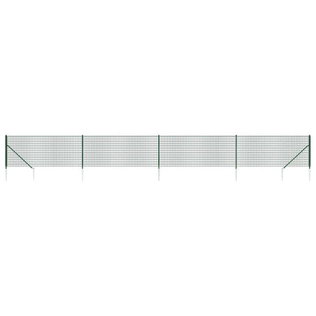 Clôture grillagée Vidaxxl avec ancrages au sol 0,8x10 m vert