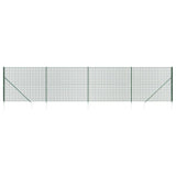 Vidaxl Wire mesh fet with ground anchors 1.4x10 m green