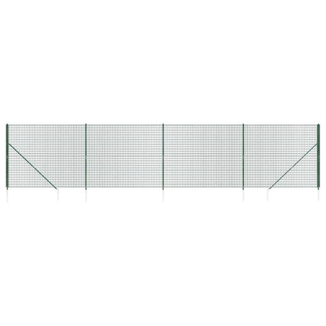 Clôture grillagée Vidaxxl avec ancrages au sol 2x10 m vert