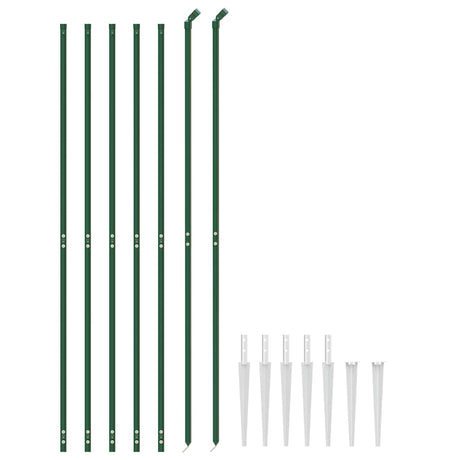 Clôture grillagée Vidaxxl avec ancrages au sol 2x10 m vert