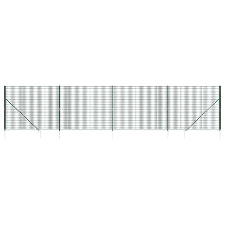 Clôture grillagée Vidaxxl avec ancrages au sol 2,2x10 m vert