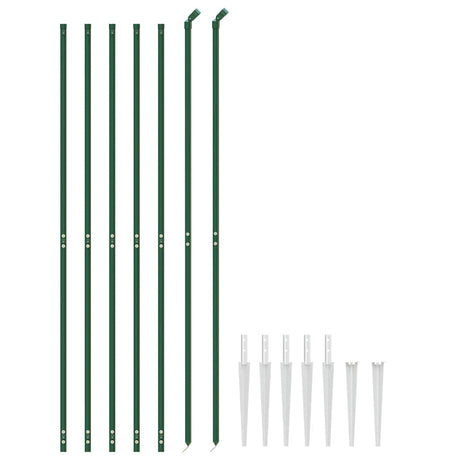 Clôture grillagée Vidaxxl avec ancrages au sol 2,2x10 m vert