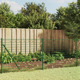 Vidaxl Wire mesh fence with ground anchors 0.8x25 m green