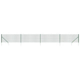 VidaXL Clôture grillagée avec ancrages au sol 0,8x10 m vert