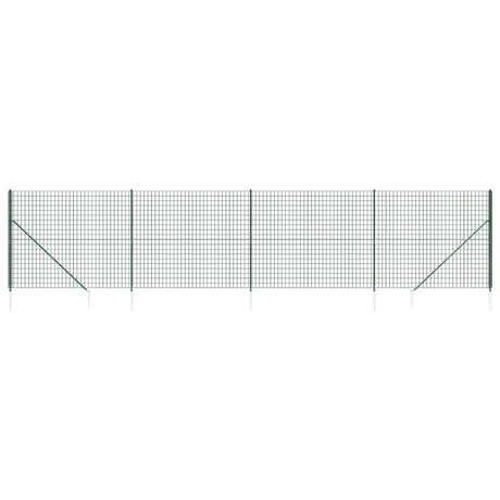 Clôture grillagée Vidaxxl avec ancrages au sol 2,2x10 m vert