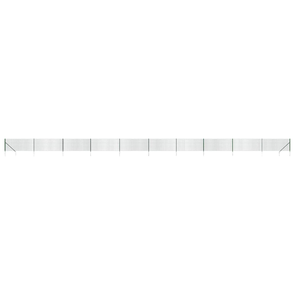 Clôture grillagée Vidaxxl avec ancrages au sol 0,8x25 m vert