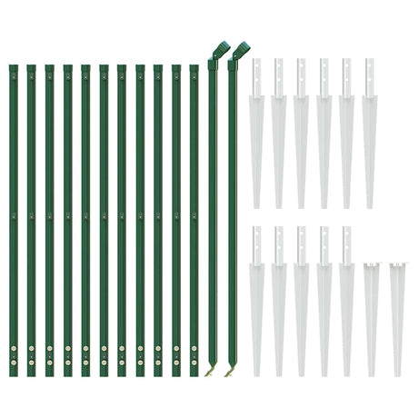 Clôture grillagée Vidaxxl avec ancrages au sol 0,8x25 m vert