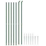 Clôture grillagée Vidaxxl avec ancrages au sol 1,6x10 m vert