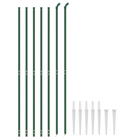 Clôture grillagée Vidaxxl avec ancrages au sol 1,8x10 m vert