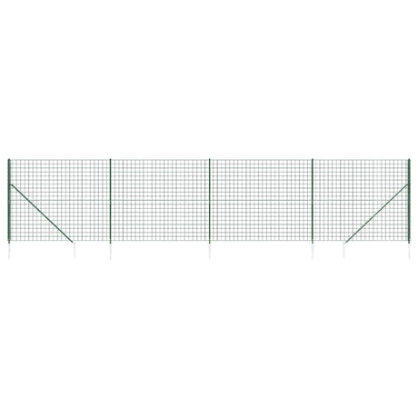 Clôture grillagée Vidaxxl avec ancrages au sol 2,2x10 m vert