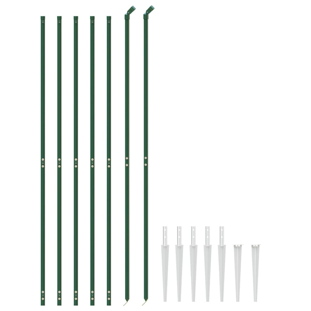 Clôture grillagée Vidaxxl avec ancrages au sol 2,2x10 m vert