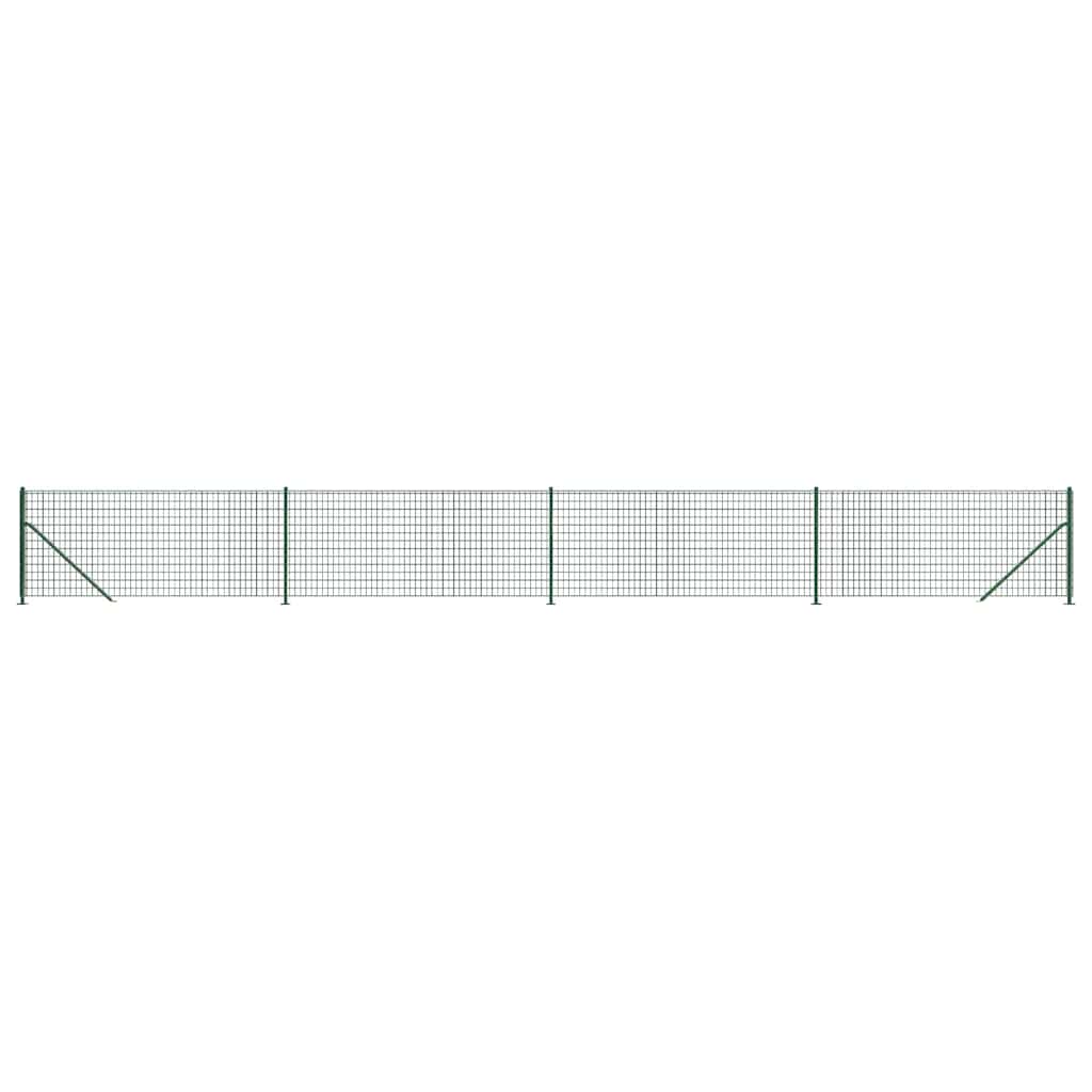 Clôture grillagée Vidaxxl avec bride 0,8x10 m vert