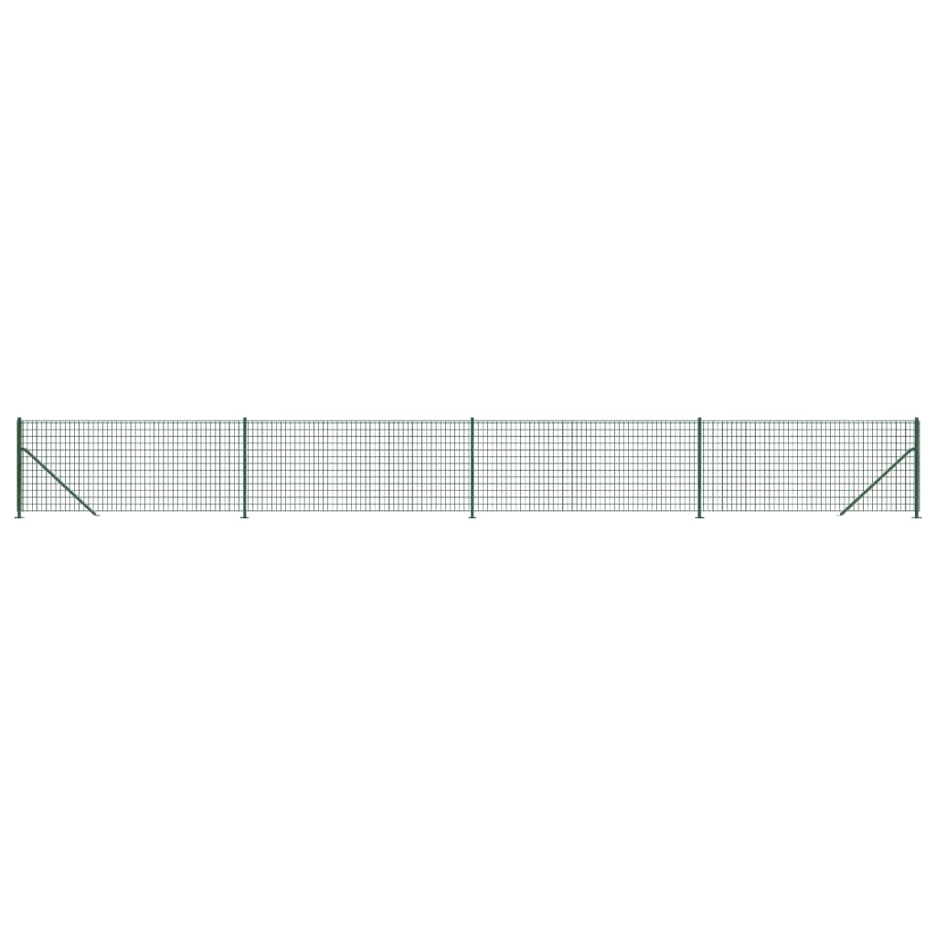 Clôture grillagée Vidaxl avec bride 1x10 m vert