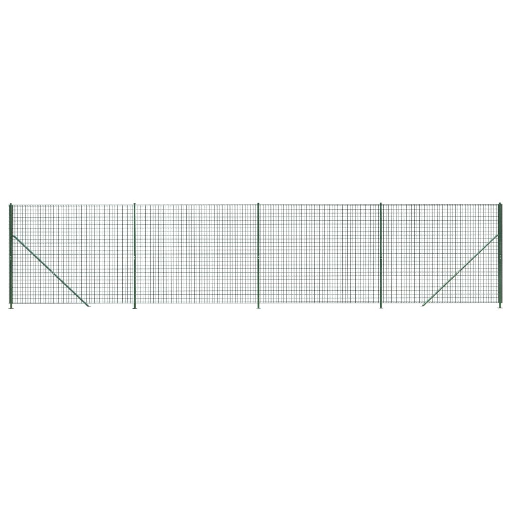 Clôture grillagée Vidaxxl avec bride 1,8x10 m vert
