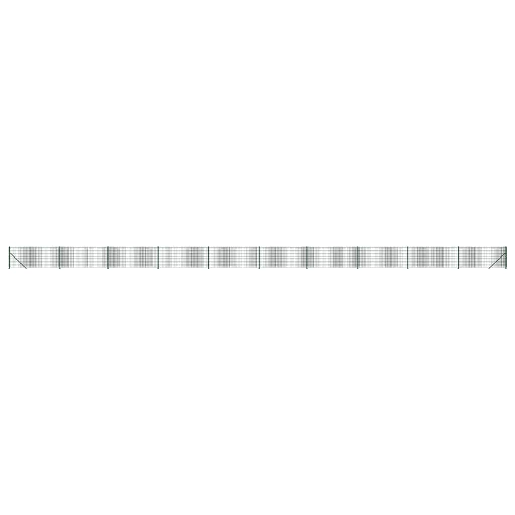 Clôture grillagée Vidaxxl avec bride 0,8x25 m vert