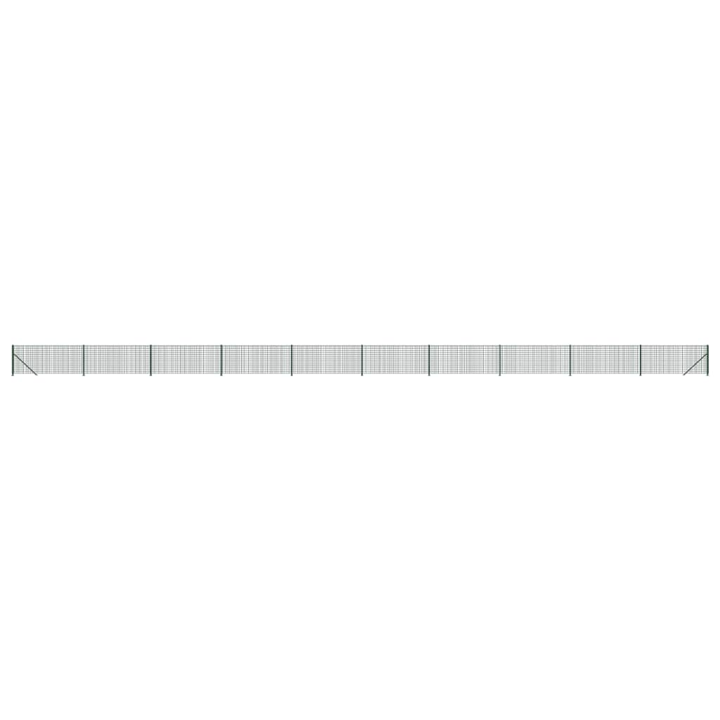 Vidaxl wire mesh fet with flange 0.8x25 m green