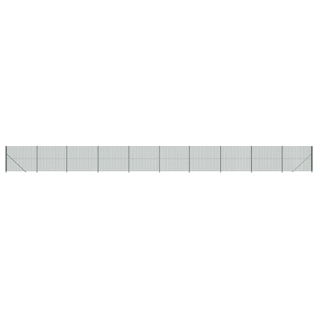 Vidaxl wire mesh fet with flange 2.2x25 m green