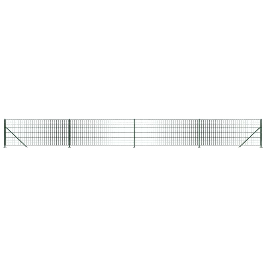 Clôture grillagée Vidaxxl avec bride 1,1x10 m vert