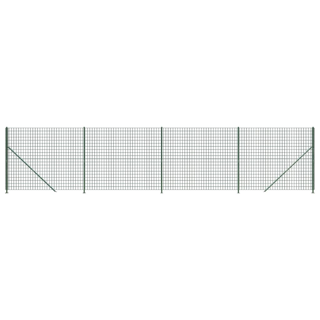 Clôture grillagée Vidaxxl avec bride 1,8x10 m vert