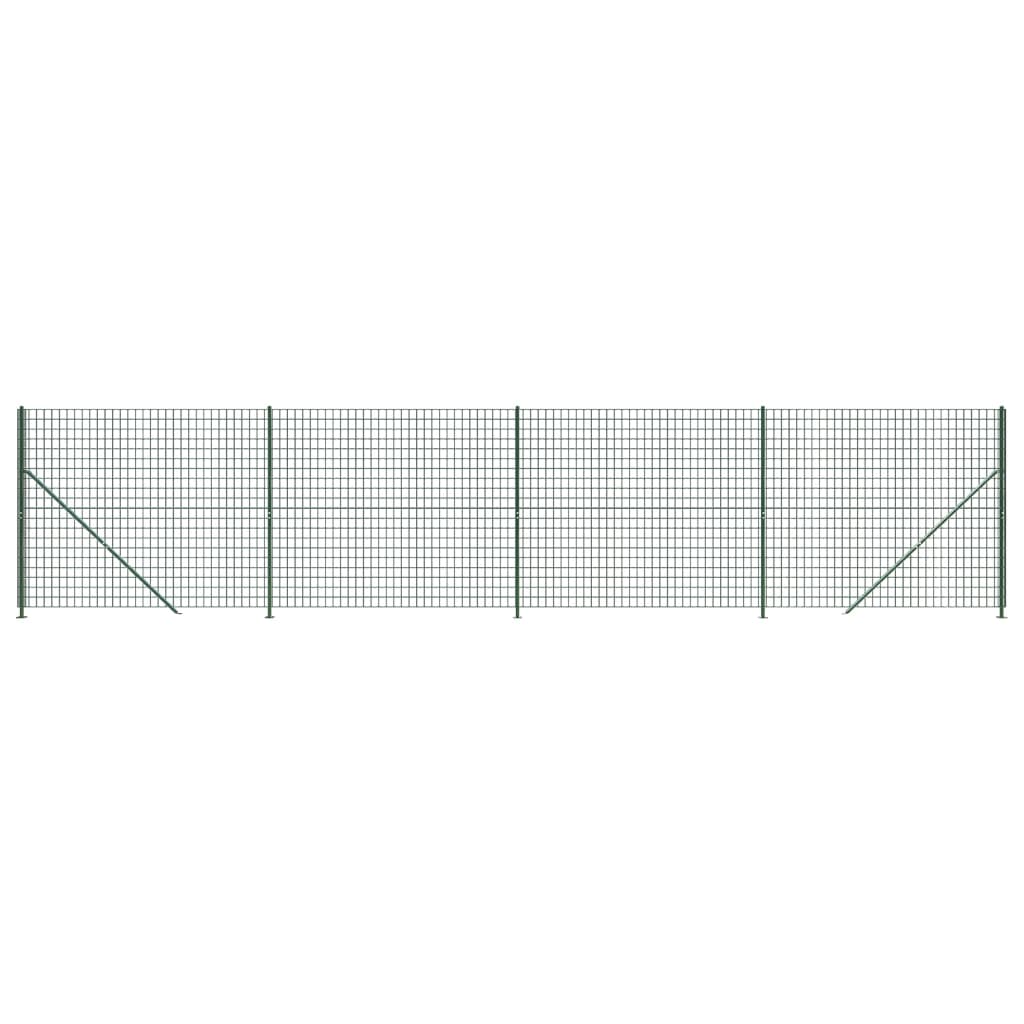 Vidaxl wire mesh fet with flange 1.8x10 m green