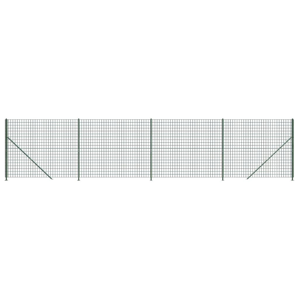 Clôture grillagée Vidaxxl avec bride 2x10 m vert
