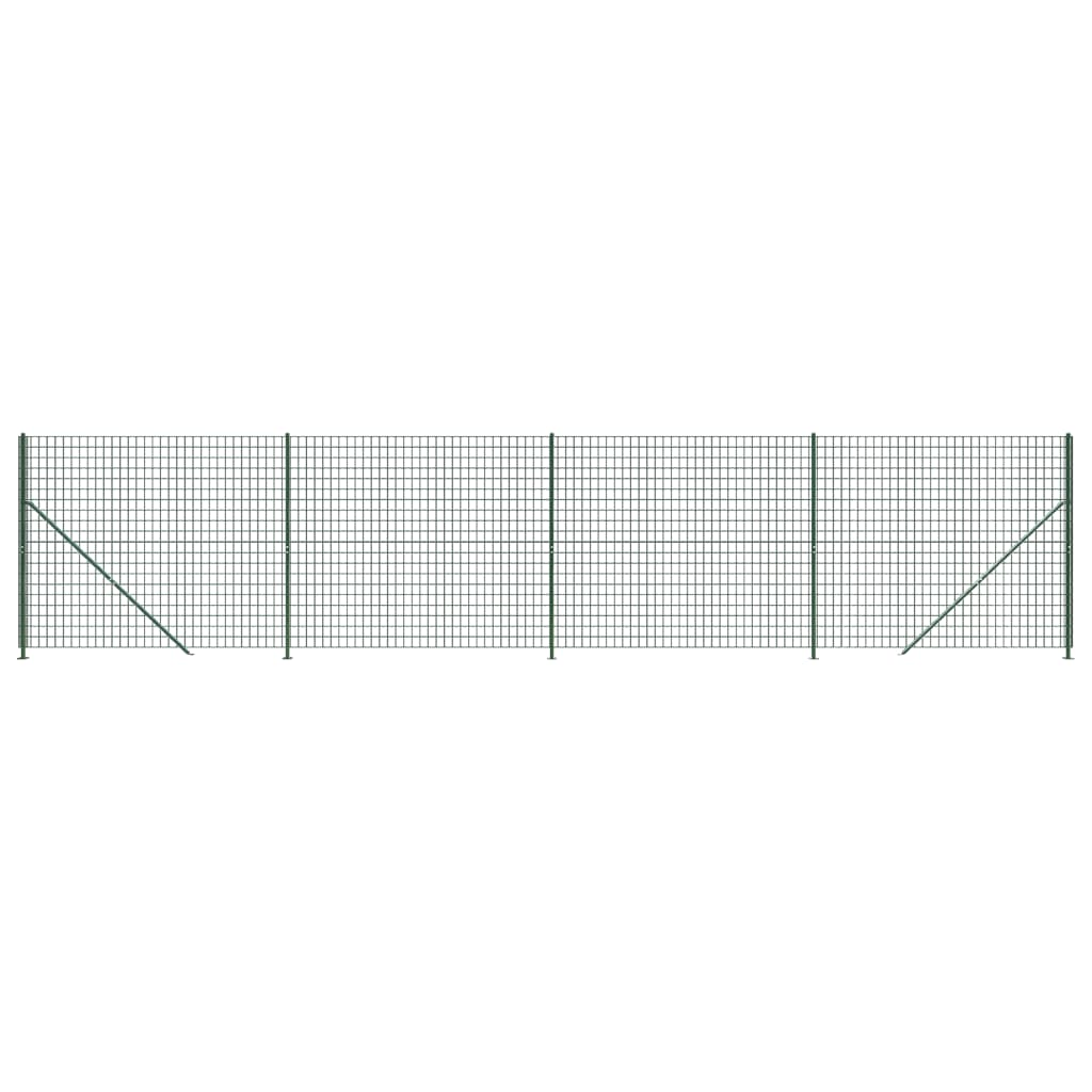 Vidaxl Wire Mesh Fet med flens 2x10 m grønn