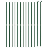 Vidaxl wire mesh fence with flange 0.8x25 m green