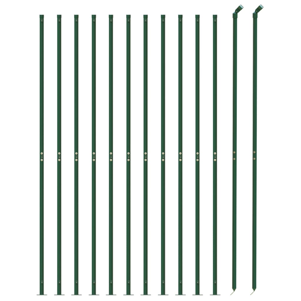 Vidaxl Wire mesh fence with flens 1x25 m green