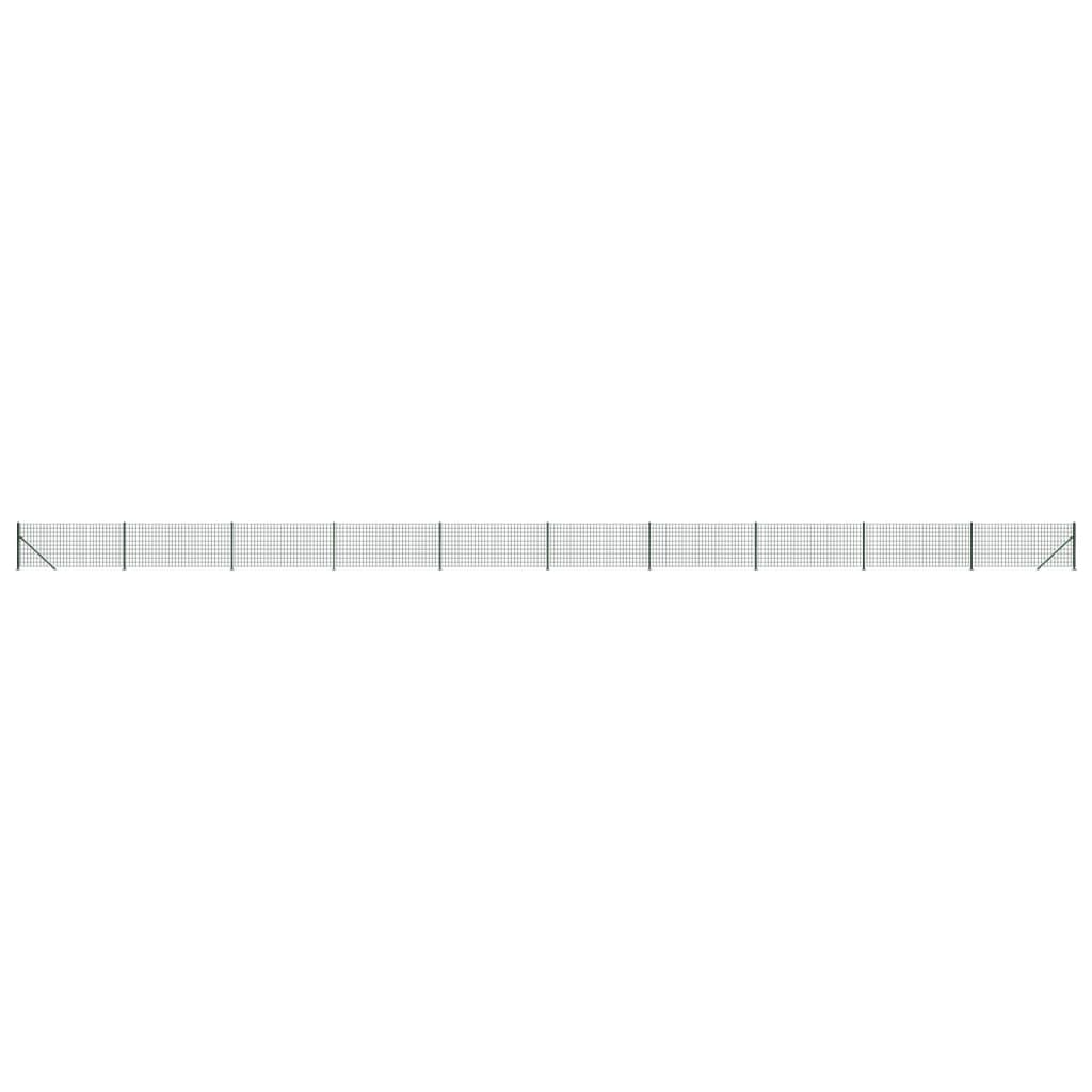 Clôture grillagée Vidaxxl avec bride 1,1x25 m vert