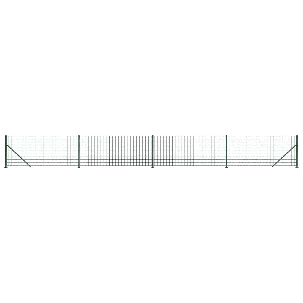 Clôture grillagée Vidaxxl avec bride 0,8x10 m vert