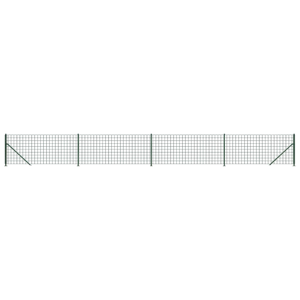 Clôture grillagée Vidaxl avec bride 1x10 m vert