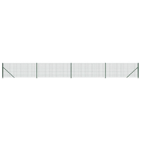 Clôture grillagée Vidaxl avec bride 1x10 m vert