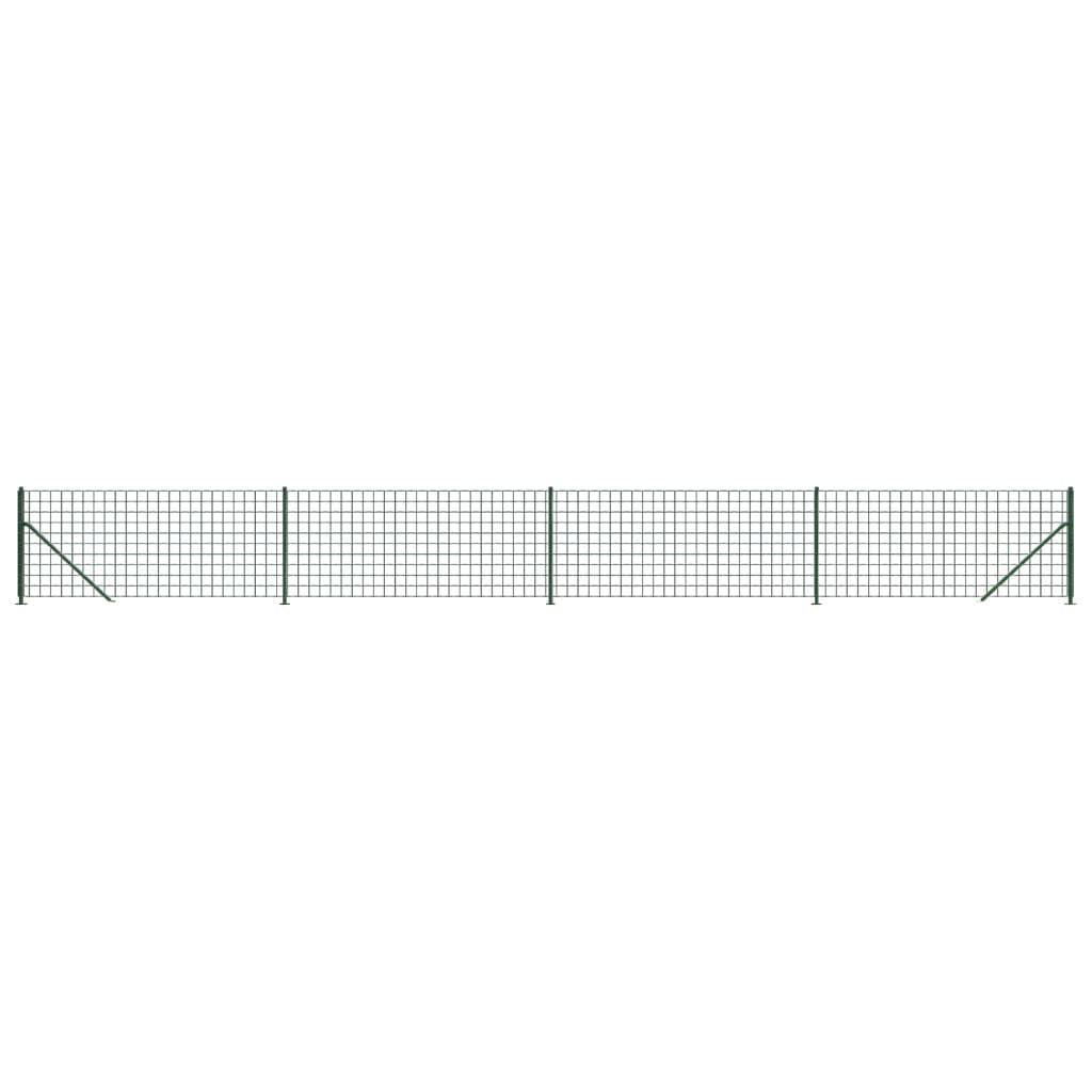 Clôture grillagée Vidaxxl avec bride 1,1x10 m vert