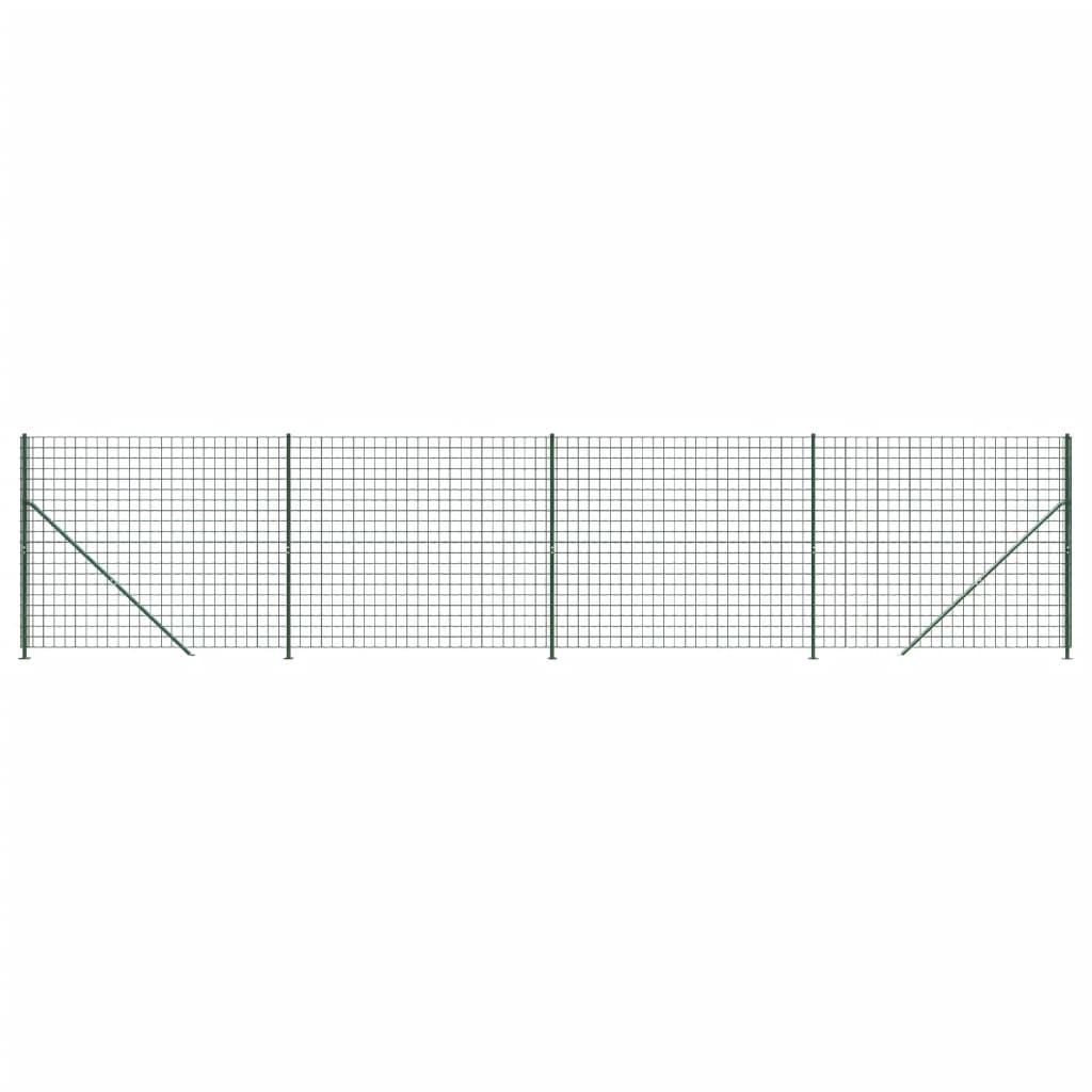 Clôture grillagée Vidaxxl avec bride 1,4x10 m vert